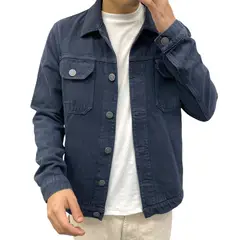 ABORIGEN - Casaca Jean Bull Denim Gris Oscuro de Hombre -