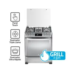 INDURAMA - Cocina a Gas 5 Quemadores Roma Zafiro Croma