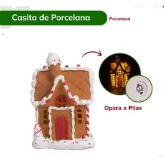 GENERICO - Adorno Navideño de Cerámica con luz Led