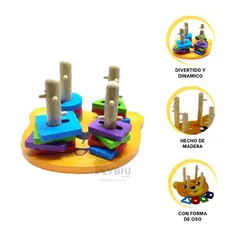 GENERICO - Set de Colocar Forma Geometrica Multicolor Y+Gift MiniAgenda