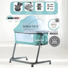 BABY - Cuna Colecho de Lujo «ZEPPELIN» Edición Limitada Sky Blue con Colchón