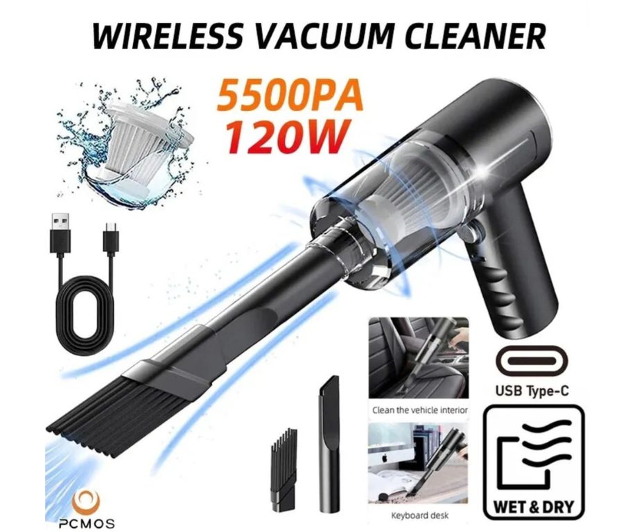 Aspirador Inalámbrico Uso para el Hogar y el Auto PCMOS 120w