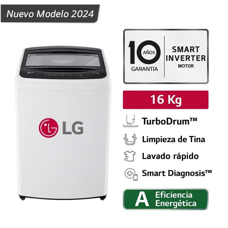 LAVADORA AUTOMÁTICA WT16WVTB 16KG BLANCO
