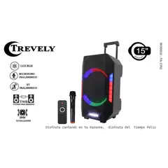 TREVELY - PARLANTE RECARGABLE 15” TA-1592 800W