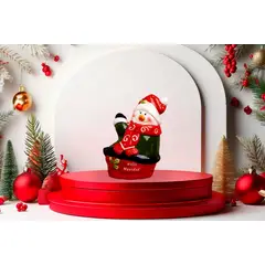 GENERICO - Portavino Navideño con Diseño Muñeco de Nieve