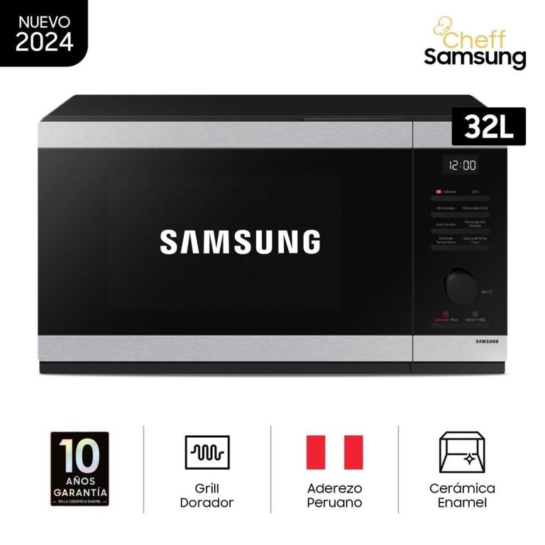MICROONDAS 32L MG32DG4524AGPE CHEF CON DORADOR