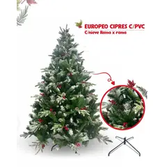 GENERICO - Árbol de Navidad Cipres con Nieve 180M Rama x Rama