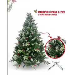 GENERICO - Árbol de Navidad Cipres con Nieve 210M Rama x Rama