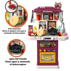 GENERICO - Juego de Cocina para Niñas 64 Piezas - Ideal para Jugar y Aprender