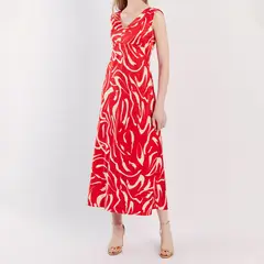 CAMILA VIALI - Vestido lilia rojo sin manga
