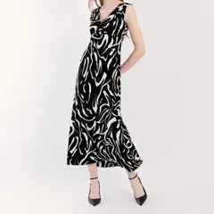 CAMILA VIALI - Vestido lilia negro sin manga