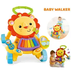 BABY - Andador Caminador Musical 2 en 1 León con Piano y Teléfono