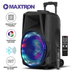 MAXTRON - PARLANTE BLUETOOTH PORTATIL MX113-V + MICROFONO INALAMBRICO