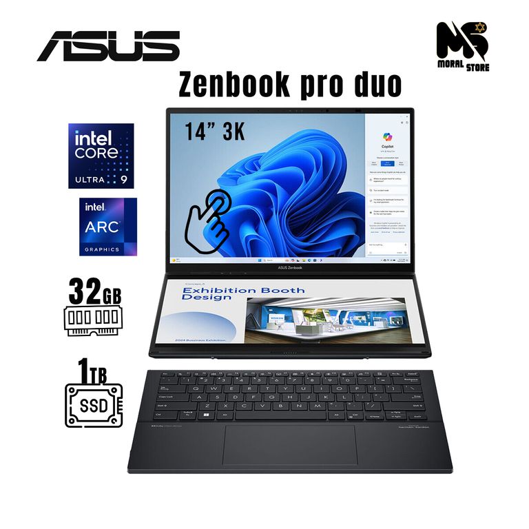 LAPTOP ZENBOOK DUO UX8406CA-PS99T/ ULTRA 9-285H / 32GB/ 1TB SSD / 14" OLED 120HZ