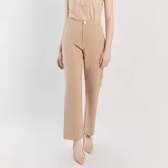 CAMILA VIALI - Pantalón nataly beige largo para mujer
