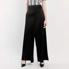 CAMILA VIALI - Pantalón amira negro largo para mujer