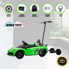 LAMBORGHINI - Carro a Batería para Niño y Adulto «AVENTADOR» Licensed Green