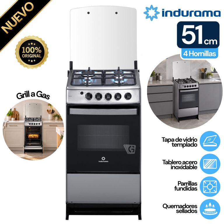 Cocina a Gas 4 Hornillas Bilbao Spazio Plus 20 - Croma