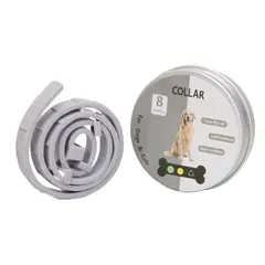 GENERICO - COLLAR ANTIPULGAS PARA PERRO GRANDE EN LATA - COLOR GRIS
