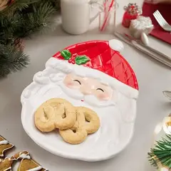 GENERICO - Plato Navideño decorativo Papa Noel 17x14cm