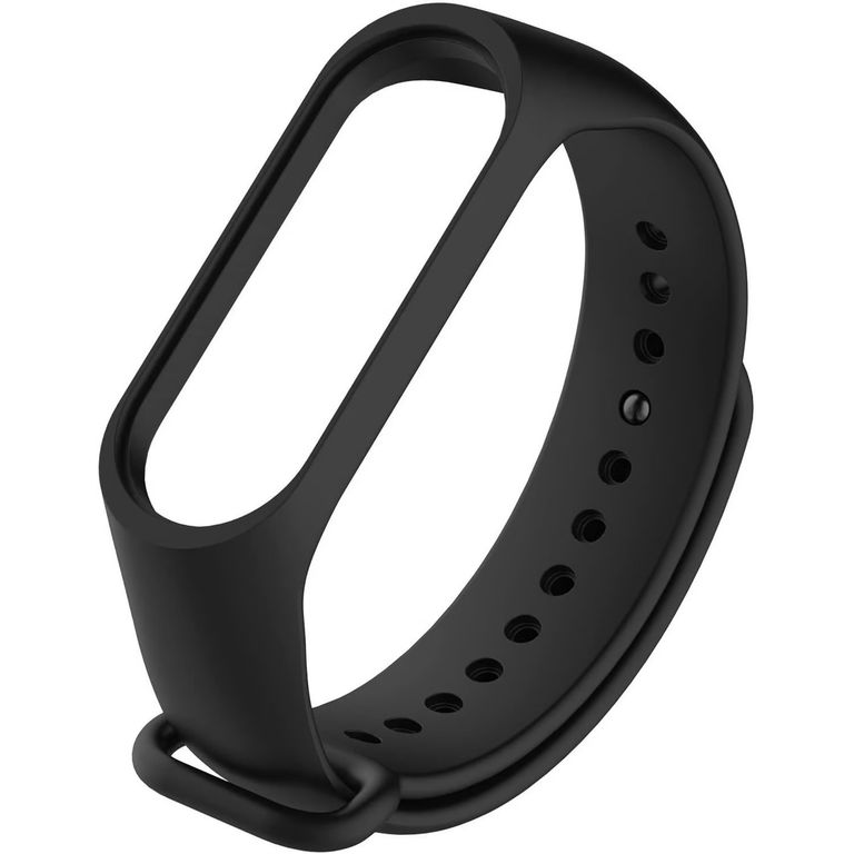 Correa de Silicona Para Mi Band 4 / 5 / 6 / 7 - NEGRO