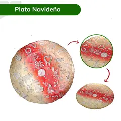 GENERICO - Plato Tendido con diseño Navideño