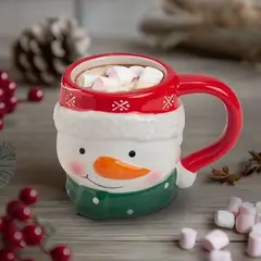 GENERICO - Taza Navideña con diseño Muñeco de Nieve