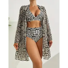 GENERICO - TRAJE DE BAÑO 3 PIEZAS GEOMETRIC