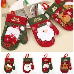 GENERICO - Pack de 4 Porta cubierto Navideño