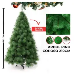 GENERICO - Árbol de Navidad Frondoso Pino Coposo 2.10 M