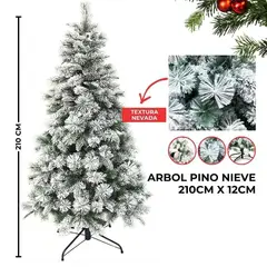 GENERICO - Árbol de Navidad Pino Nieve 2.10 M