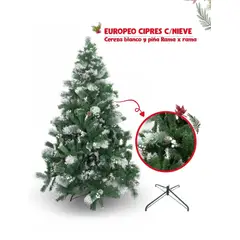 GENERICO - Árbol de Navidad Cipres con Nieve 2.10 M Rama x Rama
