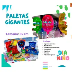 GENERICO - Pack 2Chupetin gigante sorpresa fiestas cumpleaños