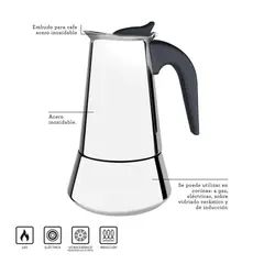 TRAMONTINA - Cafetera Italiana para Expresso 350 ml