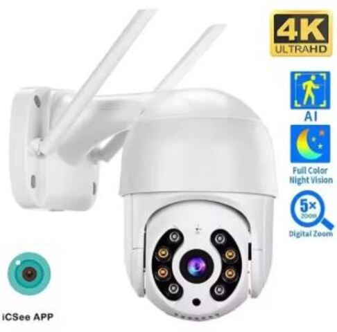 CAMARA WIFI GIRATORIA ICSEE 4MP ULTRA HD EXTERIOR-INTERIOR