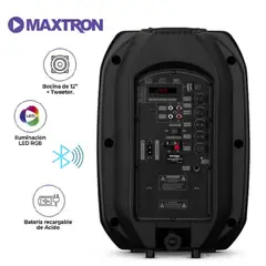MAXTRON - PARLANTE BLUETOOTH PORTATIL MX323AC + MICROFONO INALAMBRICO