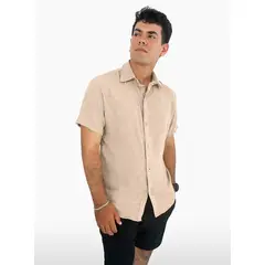 DM DEXMEN - Camisa Dexmen Casual Lino Beige