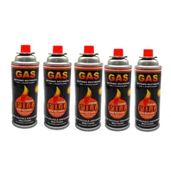 GENERICO - 5 Gas Butano Ultra Refinado valvula universal cocinillas Fill