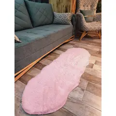 GENERICO - ALFOMBRA PELUDA NUBE 60x180CM ROSADO