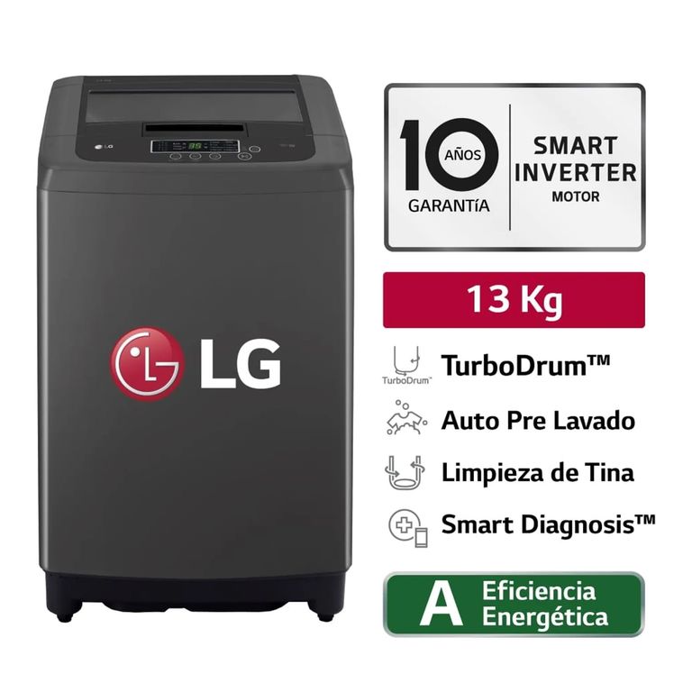 Lavadora Smart Motion Carga Superior WT13BPBK 13kg