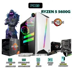 AMD - Computadora PC Ryzen 5 5600G RAM 16GB DISCO 500GB SSD CON GRAFICOS RADEON VEGA