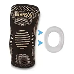 BRANSON - Rodillera Hilos de Cobre con Silicona Talla S