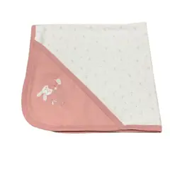 EUBEBE - Colcha para bebé de algodón pima modelo rosado conejo