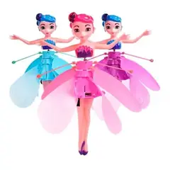 GENERICO - Muñeca Hada Voladora con Sensor - Colores Aleatorios