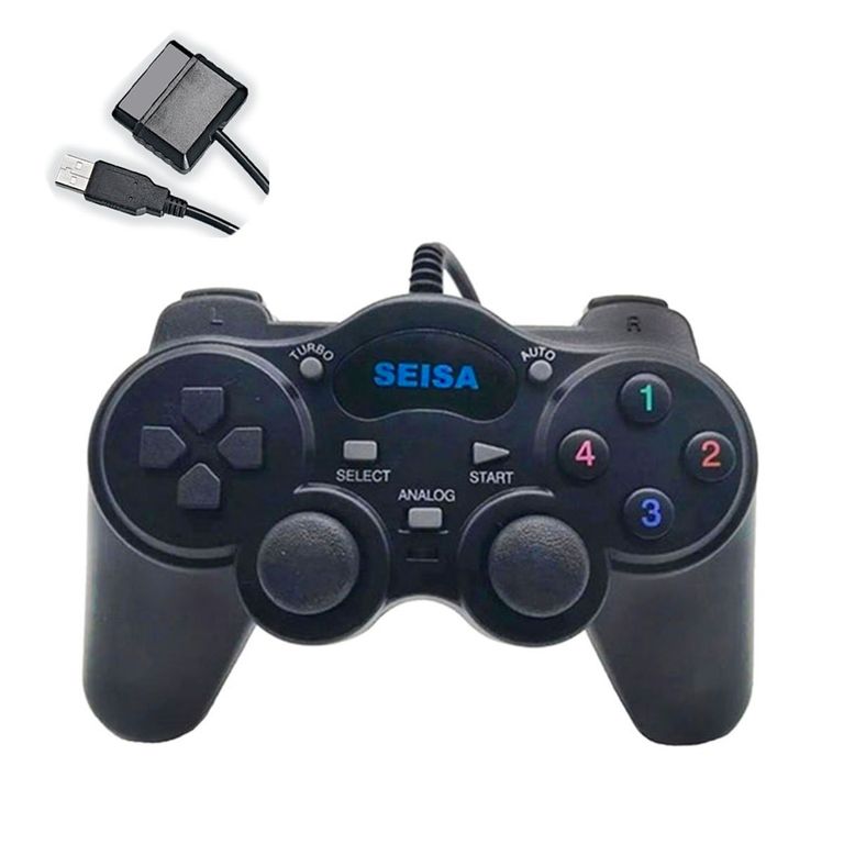 Gamepad Joystick Para PC PSII PSIII Con Cable 2M
