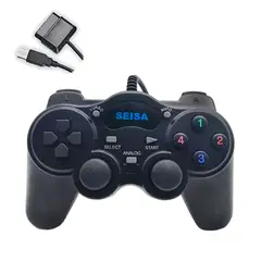 SEISA - Gamepad Joystick Para PC PSII PSIII Con Cable 2M