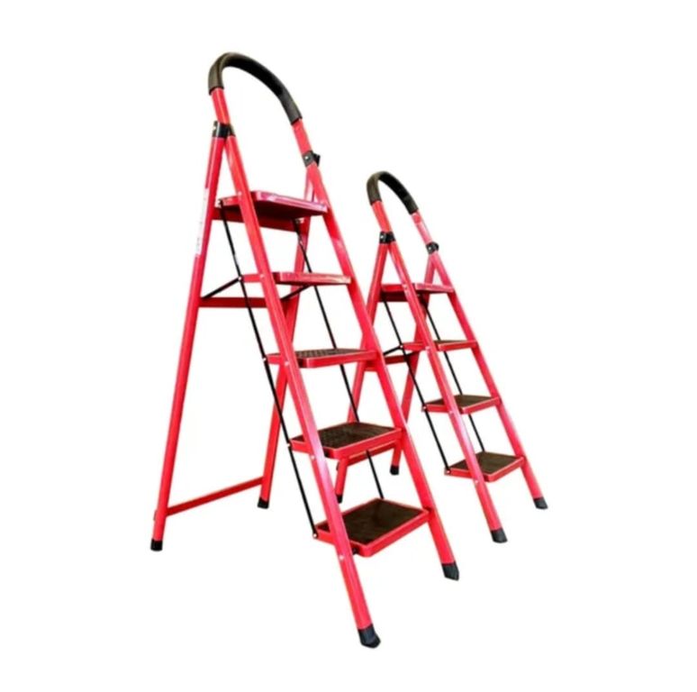 Escalera Tijera Plegable de 5 Escalones Multifunción Soporte Seguro