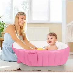 GENERICO - Bañera Bebe Baño Tina Inflable Antideslizantes y Inflador