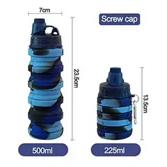 GENERICO - Botella Plegable de silicona 500ml