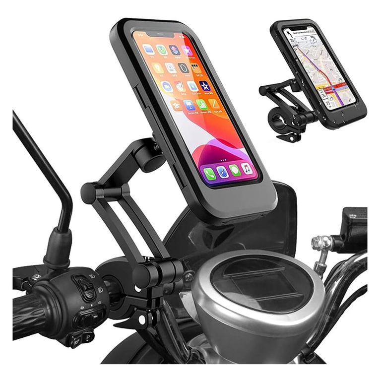 Funda Impermeable Para Soporte De Celular 360° De Moto y Bicicleta